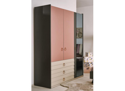 Moderne Kleederschaf Luxus Schaf Holz Schief Glas Schlofzëmmer nei