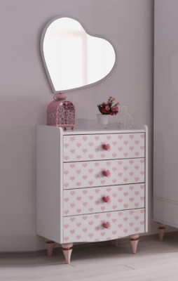 Kommode Spigel Holz Set Modern Design Miwwelen nei Grupp Wäiss Luxus 2tlg