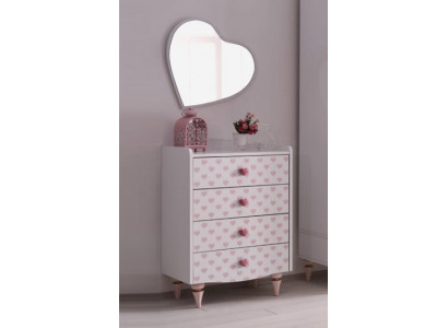 Kommode Spigel Holz Set Modern Design Miwwelen nei Grupp Wäiss Luxus 2tlg