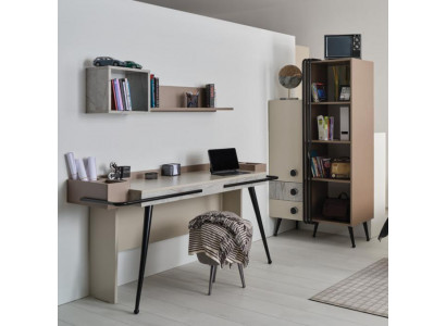 luxuriéis Bürosmöbel Set Aarbechtszëmmer Dësch Regal modern stilvoll Miwwelen