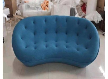 Sofa 3 Sëtz Canapé Polster Sofasen Couche Wohnzimmer Design Textil Stoff