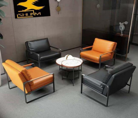 stilvoll 4x Sëtzpolster Sëtzer Modernen Design Ledersëtz Lounge Luxus