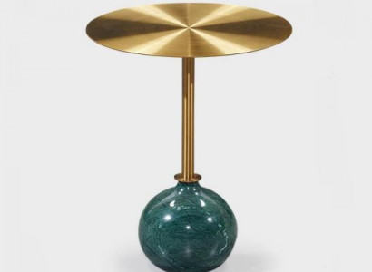 Ronne Gold Beistelltisch Couchtisch Schlofzëmmer Kommode Dëscher Konsol.