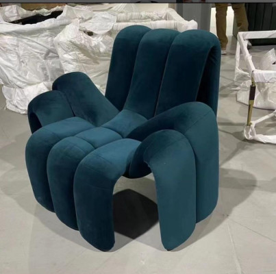 Stilvoll Sëtz gréng Canapé 1 Sëtz modern luxuriéis Sëtz Stoffer nei
