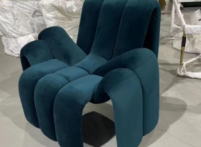 Stilvoll Sëtz gréng Canapé 1 Sëtz modern luxuriéis Sëtz Stoffer nei
