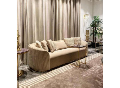 Sofa 3-Sëtzer Sofas Sëtzen Modern Sofa Luxus Stoff Wunnzëmmer Dräisëtzer