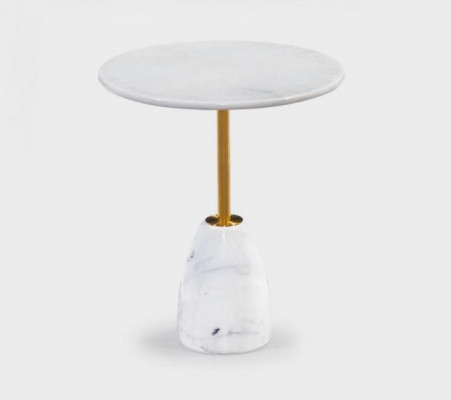 Couchtisch Luxus Design Marmerdësch Bäistelltiesch Wunnzëmmer Ronn nei