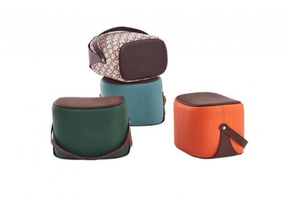 Rechteckeg Pouf Modern Miwwelen Fouss-Pouf Luxus Design Wunnzëmmermiwwelen