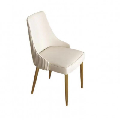 Moderne Stil Stillvoll Fauteuil Stull Wäiss Sëtz Kamäischter Design Metall nei