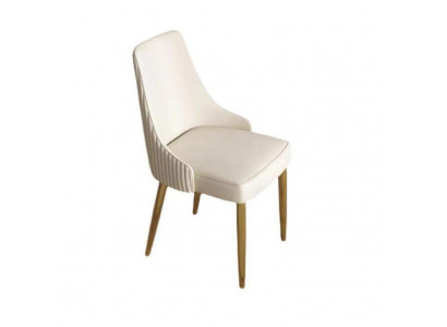 Moderne Stil Stillvoll Fauteuil Stull Wäiss Sëtz Kamäischter Design Metall nei