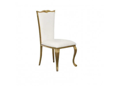 luxuriéise Stull Wäiss Nei Still Polsterstull Fauteuil Metall stilvoll Design
