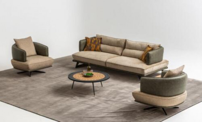 Wunnzëmmer Modern Sofa Set Designer Couch Garnitur Polster 3-Sëtz 2x Still