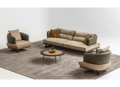Wunnzëmmer Modern Sofa Set Designer Couch Garnitur Polster 3-Sëtz 2x Still