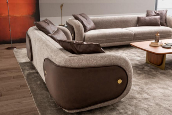 Luxus Sofagarnitur Sofa Braun Garnitur Sofase 4 3 1 Sëtzer 3-deel Set Gepolstert.
