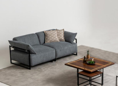 Wunnzëmmer Textil Sofa 3 Sëtz Luksus Miwwelen Sëtz Design Canapé Lounge nei