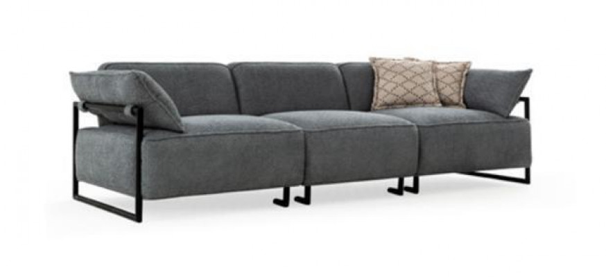 Wunnzëmmer Textil Sofa 3-Sëtzer Luxusmiwwelen Sëtz Design Canapé Lounge nei