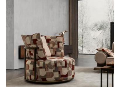 Modern méi faarwegen Fotell Design Sofa Sëtz Luxus Relax Textil Lounge Polster.