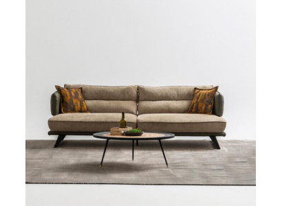 Luxus Sofagarnitur Sofa 3 Sëtzer Fotell Stoff Modern Méifarweg Modern Set nei