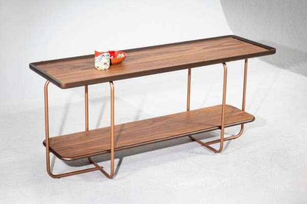 Stilvollen Konsolendësch Design Holz Luxus Dësch fir Wunnzëmmer Edelstol