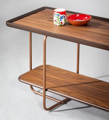 Stilvollen Konsolendësch Design Holz Luxus Dësch fir Wunnzëmmer Edelstol