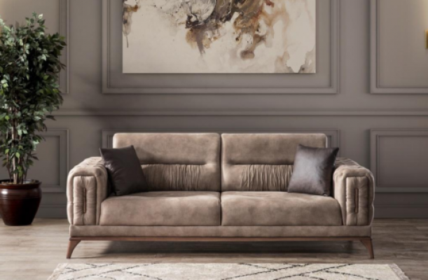 Grouse Këssen Dräisëtzer Luxus Chesterfield Wunnzëmmer 3-Sëtzeger