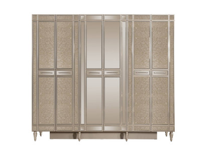 Wäisse Schlofzëmmer Kleederschaaf Designer Holzschaf Moderne Miwwelen