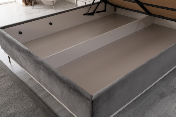 Modern Schlofzëmmer Set duebel Bett Nuetsschränk Kleederschaf Luxus