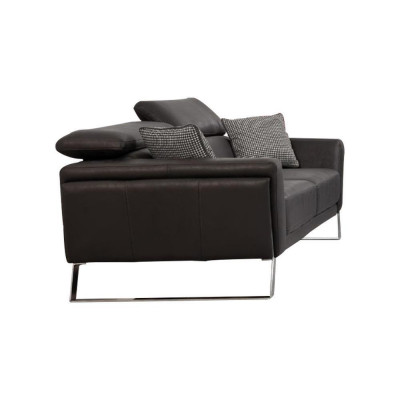 Designer Konschtleder Canapé-Set 2x Drësëtzeger Luxus-Sessel 3 Deeler