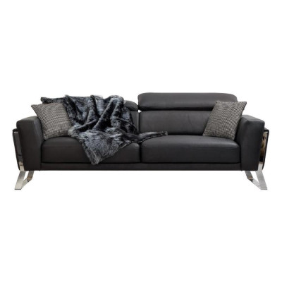 Designer Konschtleder Canapé-Set 2x Drësëtzeger Luxus-Sessel 3 Deeler