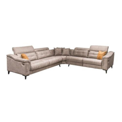 Robust Gro Eckcanapé Wunnzëmmer an L-Form Liederkanapé Designer Couches