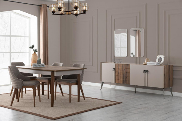 Exklusiv Iesszëmmergrupp Luxus Iesszëmmer Set Designer Dësch Spigel Still