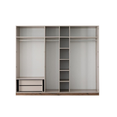 Beige Schlofkummer Kleederschaf Designer Schranken Luxus Holzschranken