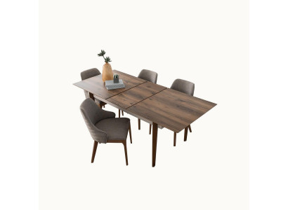 Groussen Iesszëmmer Brongen Dësch Holz Miwwelen Designer Iesszëmmer Dëscher