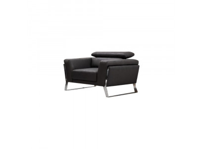 Wunnzëmmer Schwaarze Fauteuil Clubfauteuil Relaxfauteuil Metall Einsëtzer Nei