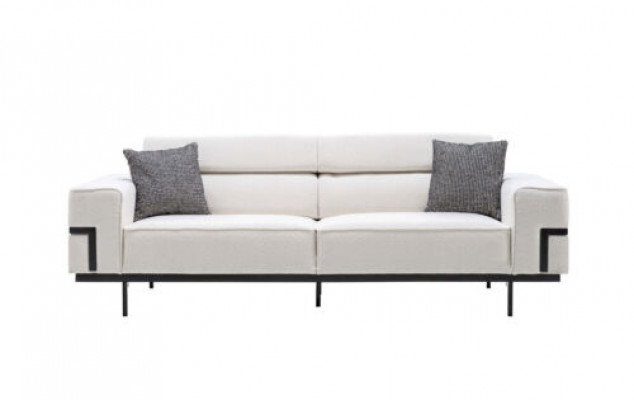Wunnzëmmer Wäisst Textilsofa Exklusive Dräisëtzer Polster Couch Nei