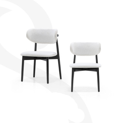 Iesszëmmer Sëtzstill Wäiss-Schwarz Stillgarnitur Designer Läststill.