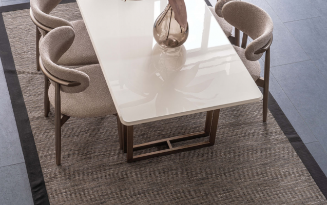 Stilvoll Gri Esszëmmer Still Luxus Miwwelen Designer Textil Lehnstill