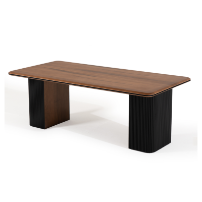 Iessgrupp Komplett Iesszëmmer Iessdësch Stull 7 Deeler Braun Klassesch