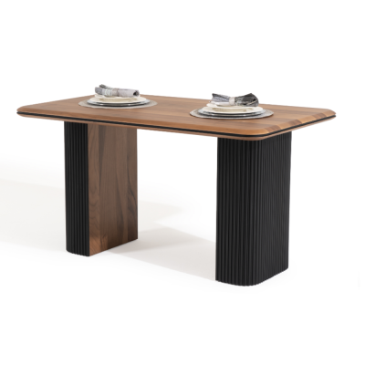 Iesszëmmer Garnitur Iessgrupp Esstësch Still 5tlg Braun Klassesch