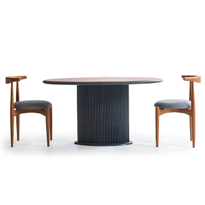 Iessgrupp Komplett Iesszëmmer Iessdësch Still 5stéck Braun Klassesch