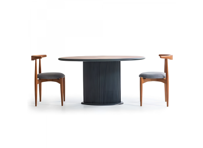 Iessgrupp Komplett Iesszëmmer Iessdësch Still 5stéck Braun Klassesch