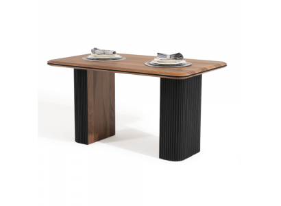 Holzdësch Iesszëmmerschäfferdësch Dësch 140 cm Dësch Holz Braun Iesszëmmer