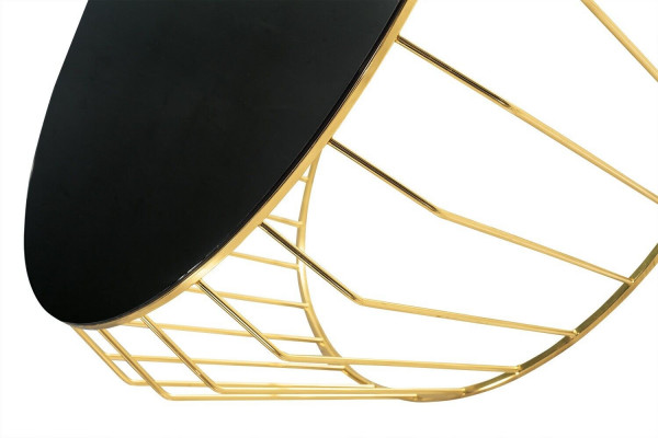 Kaffisdësch Gold Wunnzëmmer Dësch Couchdësch Niewendësch Sofadësch