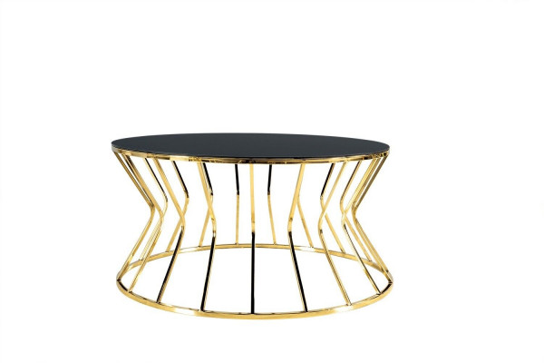 Moderne Sofadësch Couchtisch Kaffisdësch Säitendësch Gold Dësch Glas