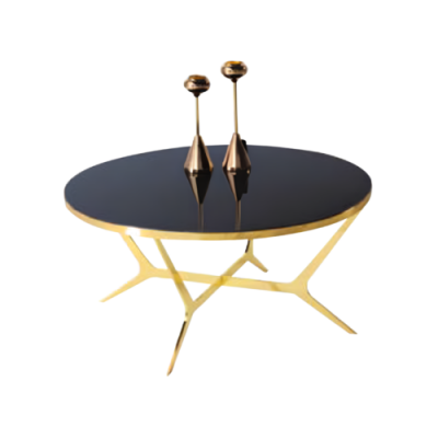 Dësch Wunnzëmmer Couchtisch Sofadësch Kaffisdësch Säitendësch Gold