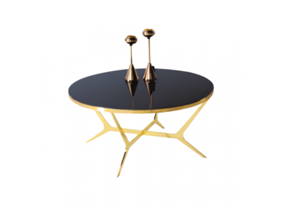 Dësch Wunnzëmmer Couchtisch Sofadësch Kaffisdësch Säitendësch Gold