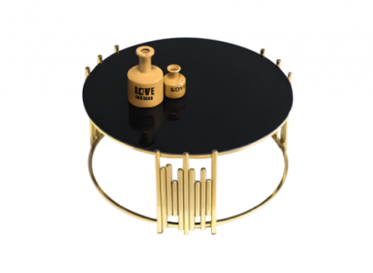 Wunnzëmmer Dësch Niddreg Dësch Kaffisdësch Bäidësch Gold Sofa Dësch