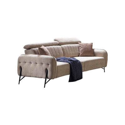 Beiget Fielszëmmer Dräisëtzer Set Modern Stoffsofie Luxusméibelexemplairen