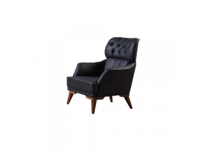 Schwaarze Chesterfield Still Luxus-Eenzéier Wunnzëmmer 1-Sëtz