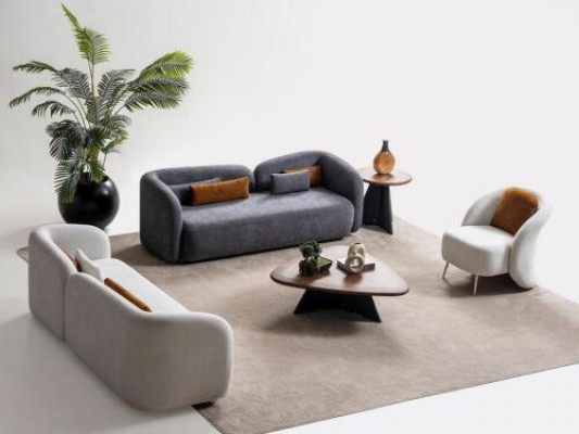 Canapé-Set x2 3-Plaz Canapéen 1-Plaz Modern Komplett Set Polster Garnitur